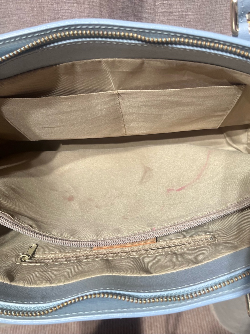 Italian made baby blue tote - Picture 8 of 15